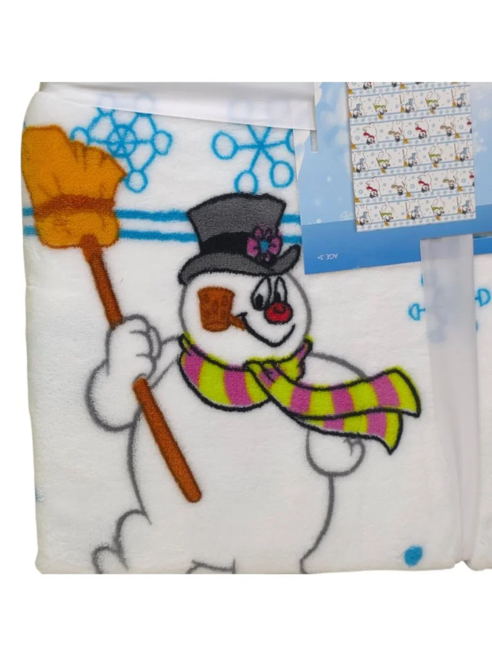 Frosty The Snowman Plush Twin Blanket 60